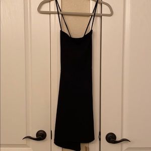 Strapped knit rib mini dress